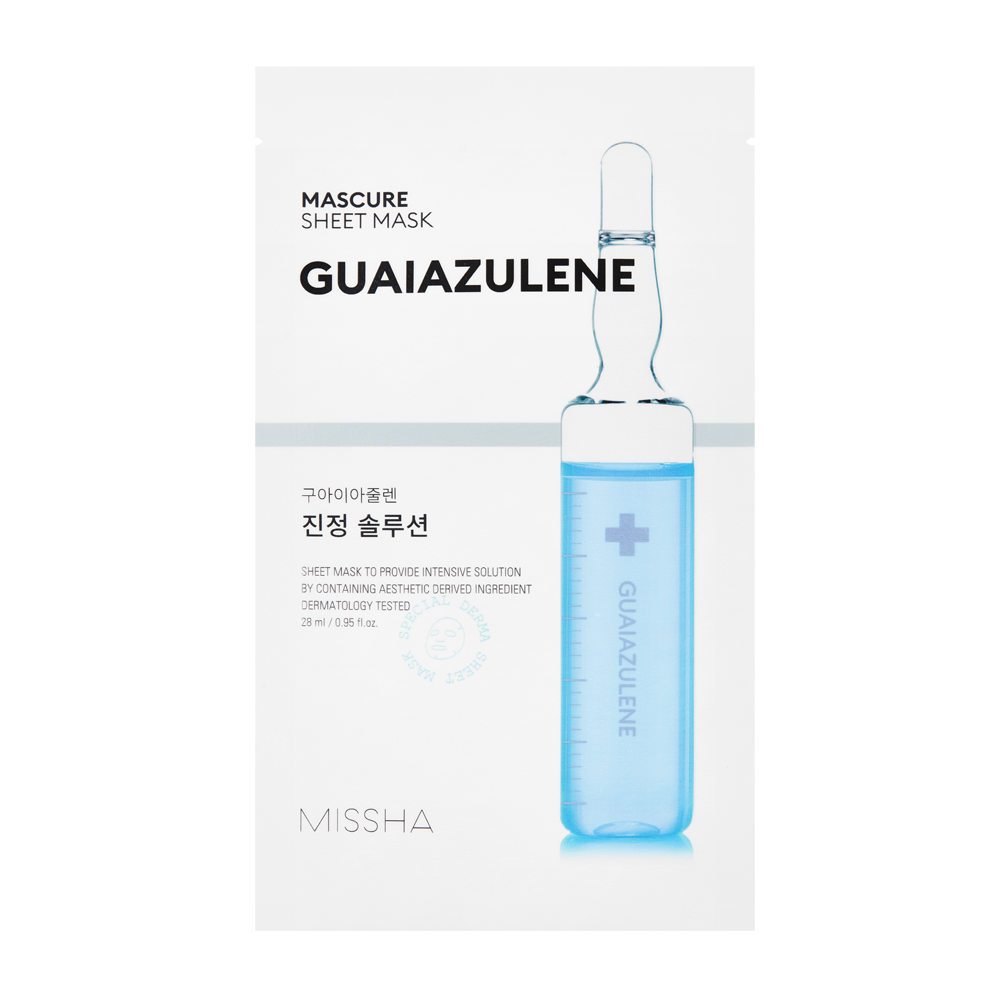 MISSHA MASCURE CALMING SOLUTION SHEET MASK GUAIAZULENE