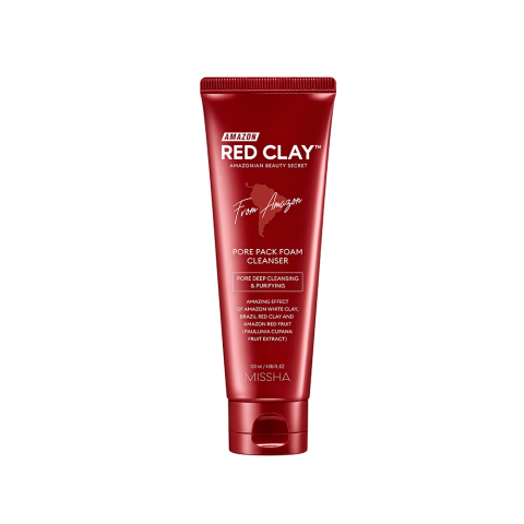 MISSHA AMAZON RED CLAY PORE PACK FOAM CLEANSER