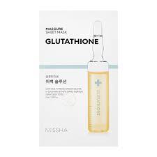 MISSHA MASCURE WHITENING SOLUTION SHEET MASK [GLUTATHIONE] 27ML