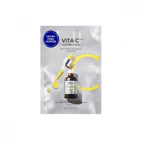MISSHA VITA_C_PLUS_SPOT_CORECTING_AMPOULE_SHEET_MASK 1pc/26ml