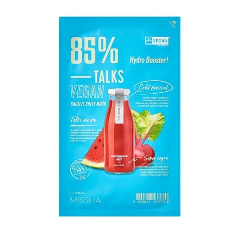 MISSHA TALKS VEGAN SQUEEZE SHEET MASK [HYDRO BOOSTER] (27 G)