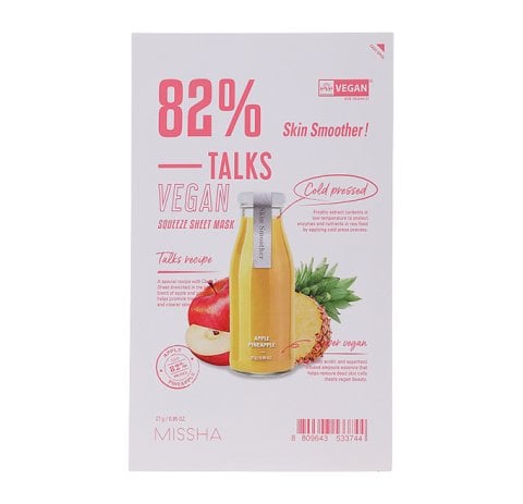 MISSHA TALKS VEGAN SQUEEZE SHEET MASK SKIN SMOOTHER