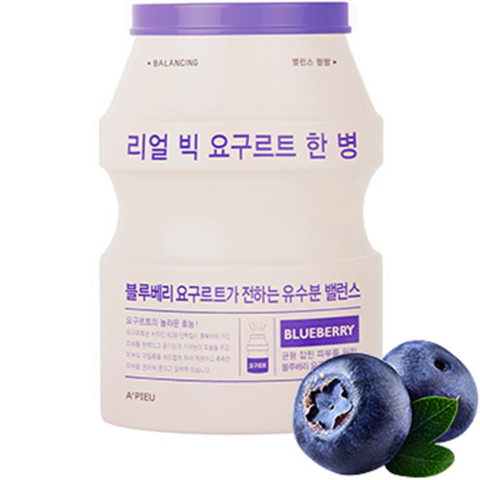 A'PIEU REAL BIG YOGHURT ONE-BOTTLE (BLUEBERRY)