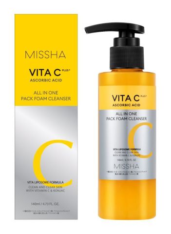 MISSHA VITA C PLUS ALL IN ONE PACK FOAM CLEANSER 200ML