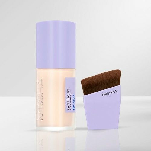 MISSHA LAYERING FIT FOUNDATION SEMI GLOW 21 VANILLA [SET]
