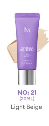 MISSHA M PERFECT COVER SERUM BB CREAM 21 LIGHT BEIGE 20ML