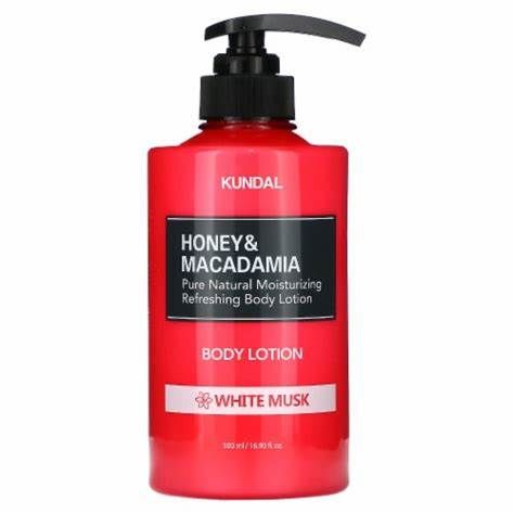KUNDAL HONEY & MACADAMIA PURE BODY LOTION 500ML- WHITE MUSK