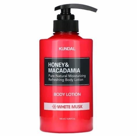 KUNDAL HONEY & MACADAMIA PURE BODY LOTION 500ML- WHITE MUSK