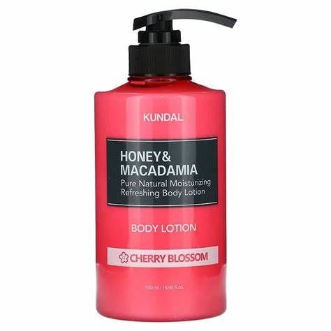 KUNDAL HONEY & MACADAMIA PURE BODY LOTION 500ML- CHERRY BLOSSOM