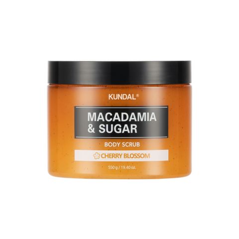 KUNDAL MACADAMIA&SUGAR BODY SCRUB 550G- CHERRY BLOSSOM