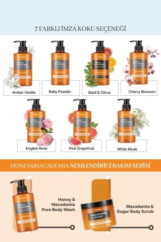 KUNDAL HONEY & MACADAMIA PURE BODY WASH 500ML - ENGLISH ROSE