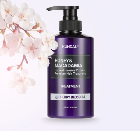 KUNDAL HONEY & MACADAMIA PROTEIN TREATMENT 500ML- CHERRY BLOSSOM