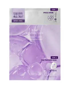 MISSHA TIME REVOLUTION RETINOL 1000 SHOT 2STEP SOLUTION MASK