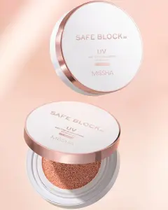 MISSHA SAFE BLOCK RX ROSY TONE UP SUN CUSHION SPF50+PA++++ 12G