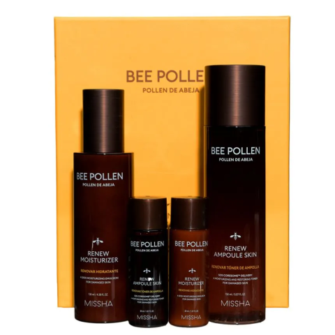 MISSHA BEE POLLEN RENEW SKIN CARE SET <2PCS> 150ML 130ML 30ML 30ML